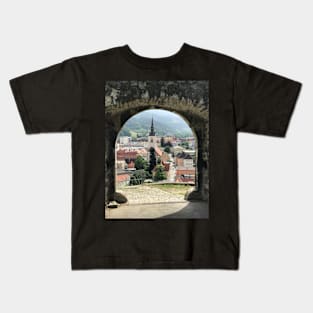 Bruck an der Mur through the Gates of a Castle Kids T-Shirt